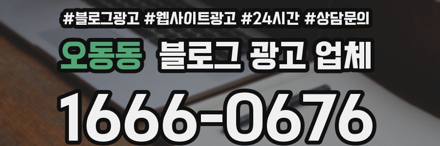 오동동 블로그 광고 업체
