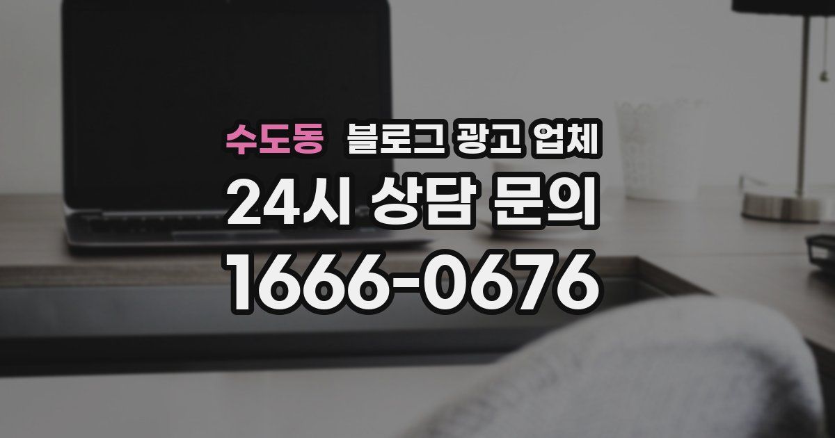 수도동 블로그 광고 업체