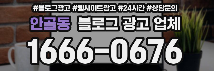 안골동 블로그 광고 업체