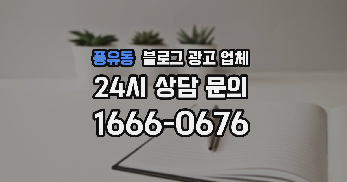 풍유동 블로그 광고 업체