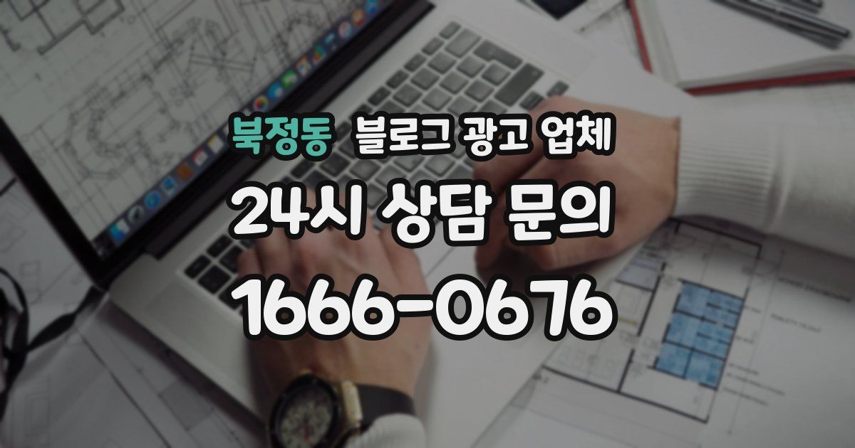 북정동 블로그 광고 업체