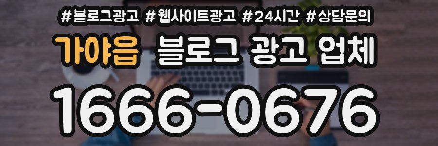 가야읍 블로그 광고 업체