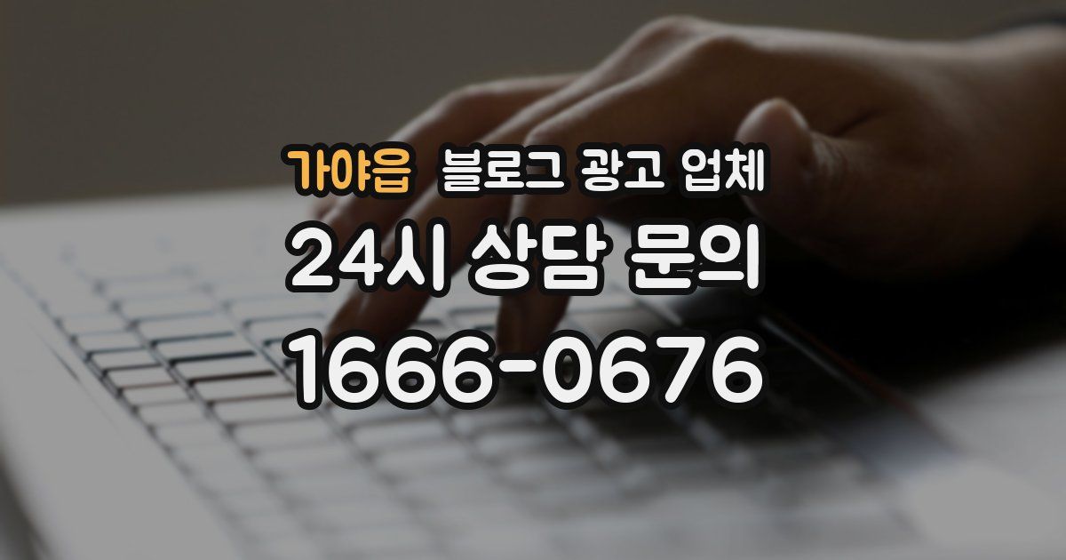 가야읍 블로그 광고 업체