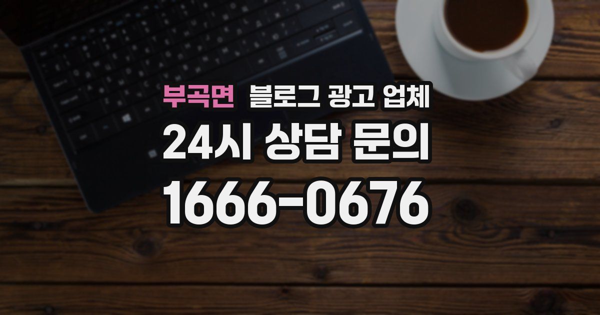 부곡면 블로그 광고 업체