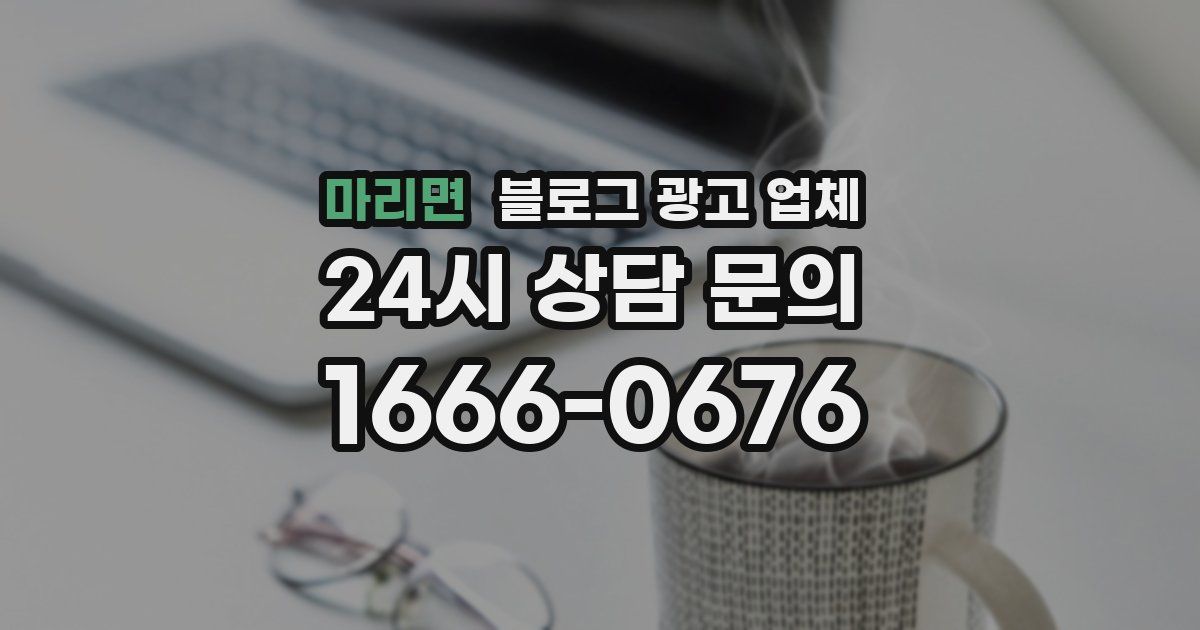 마리면 블로그 광고 업체
