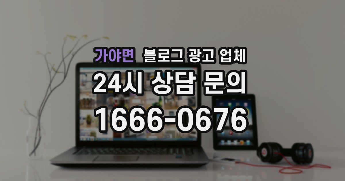 가야면 블로그 광고 업체