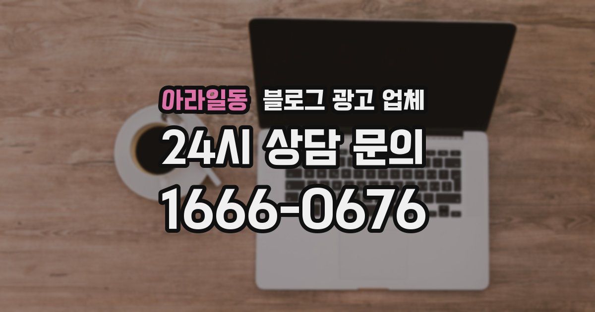 아라일동 블로그 광고 업체