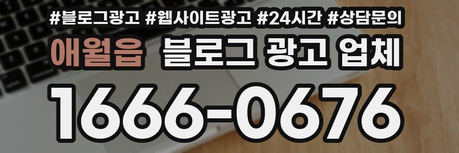 애월읍 블로그 광고 업체