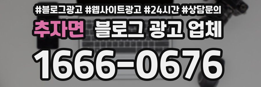 추자면 블로그 광고 업체