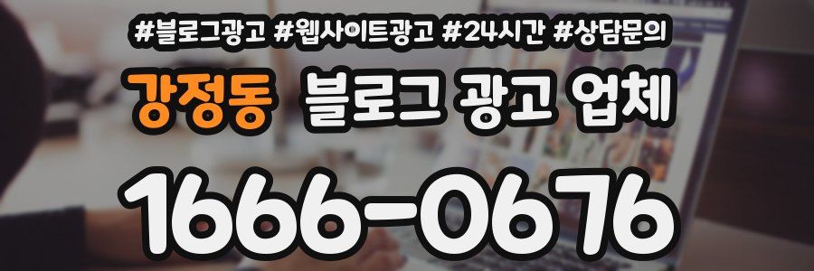 강정동 블로그 광고 업체