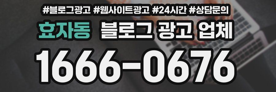 효자동 블로그 광고 업체