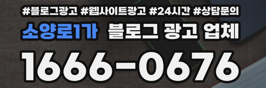 소양로1가 블로그 광고 업체