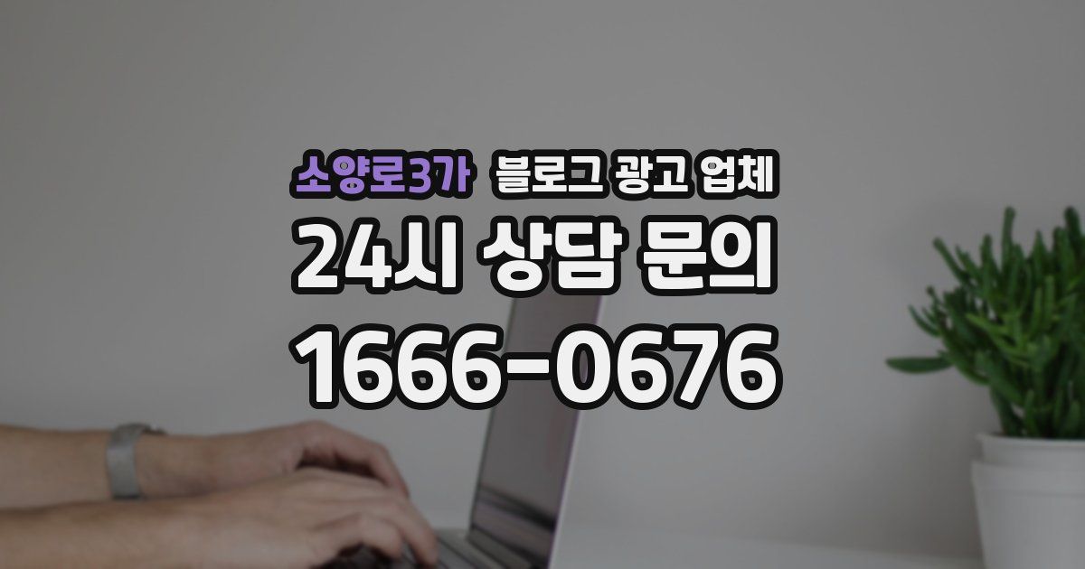 소양로3가 블로그 광고 업체