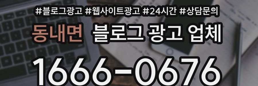 동내면 블로그 광고 업체