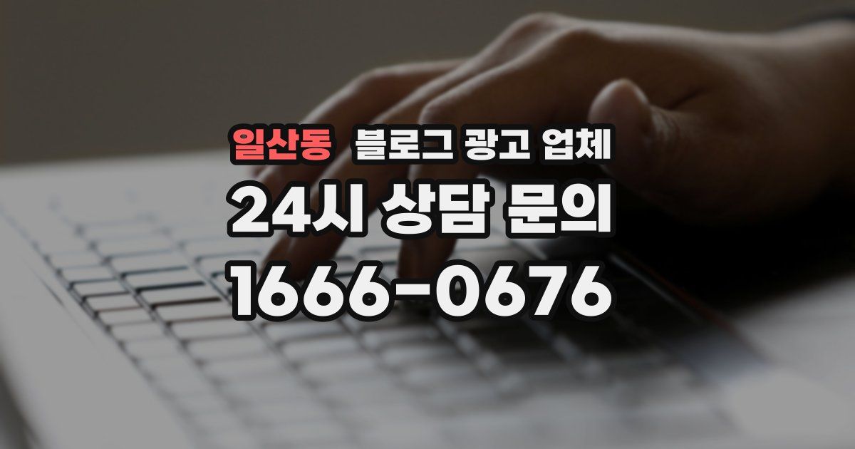 일산동 블로그 광고 업체