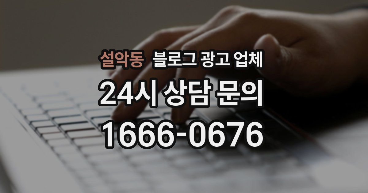 설악동 블로그 광고 업체