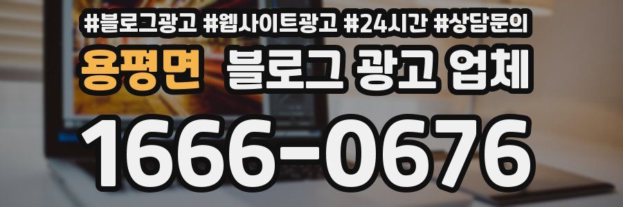 용평면 블로그 광고 업체