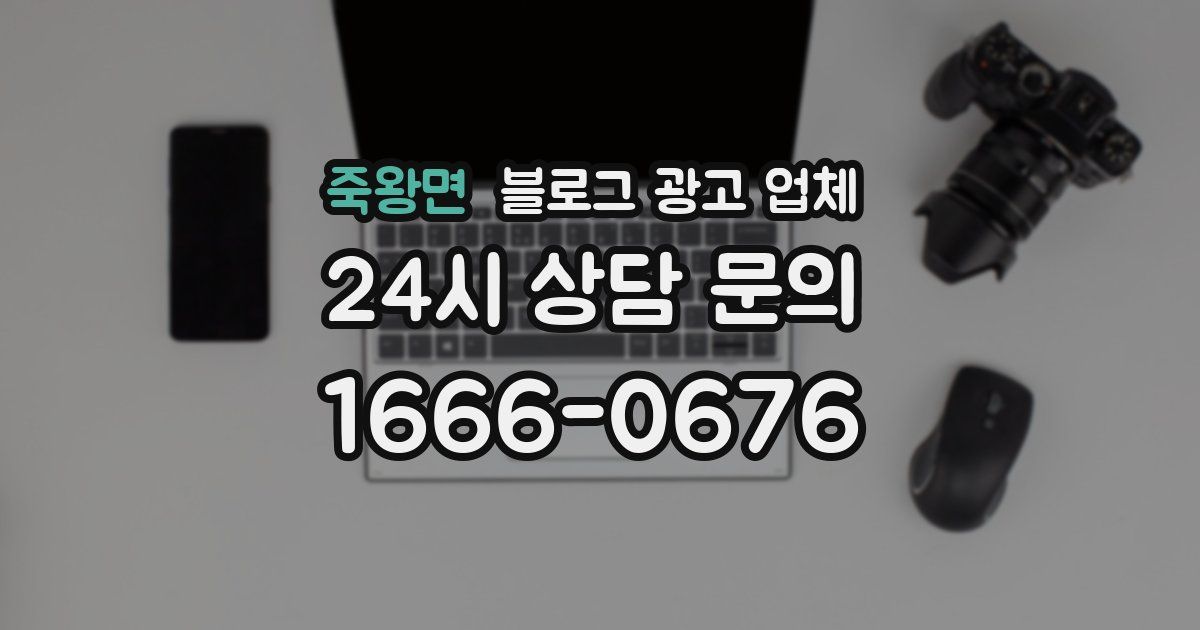 죽왕면 블로그 광고 업체