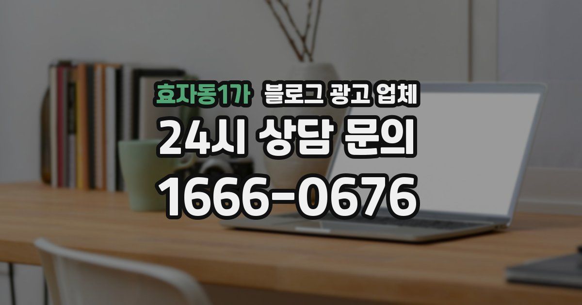 효자동1가 블로그 광고 업체