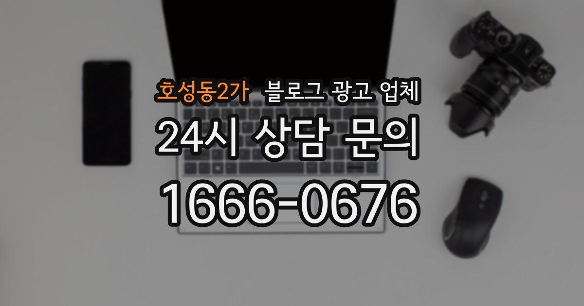 호성동2가 블로그 광고 업체