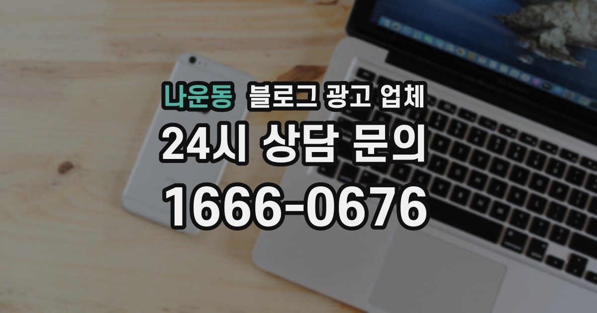 나운동 블로그 광고 업체