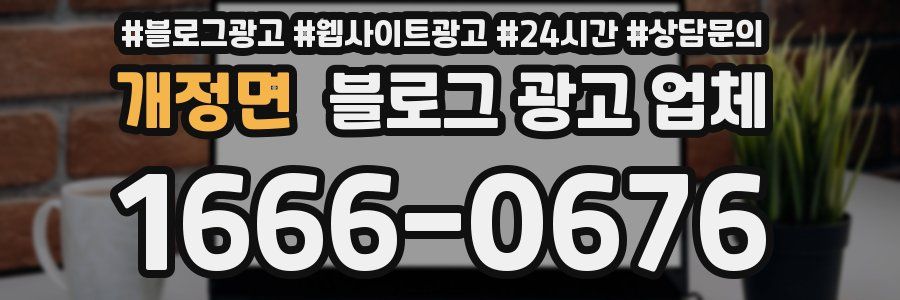 개정면 블로그 광고 업체