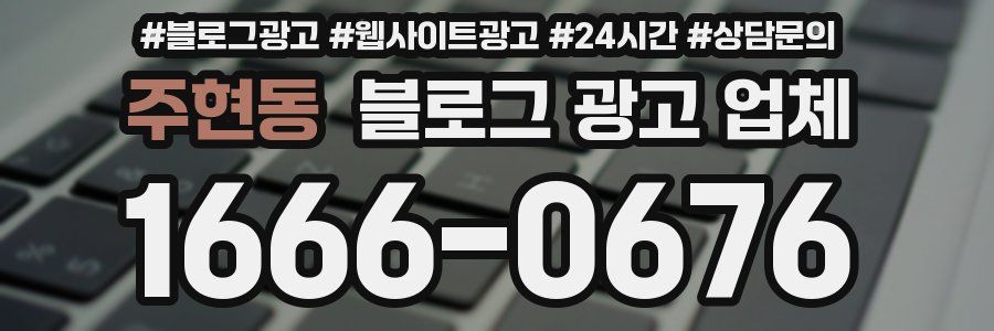 주현동 블로그 광고 업체