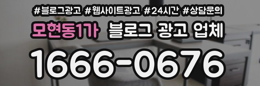 모현동1가 블로그 광고 업체