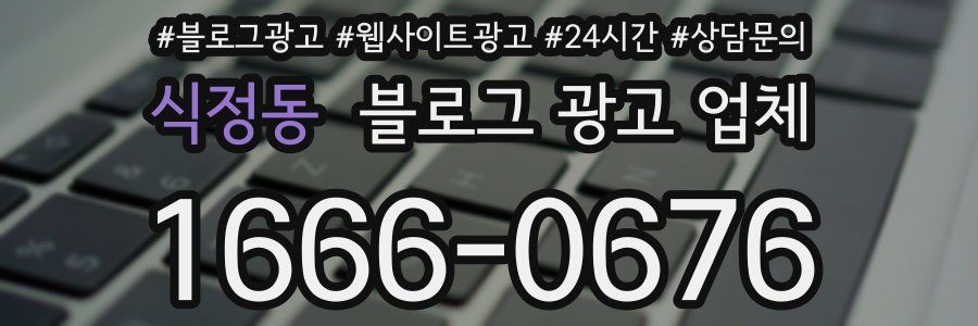 식정동 블로그 광고 업체