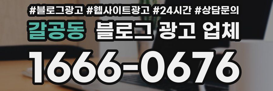 갈공동 블로그 광고 업체