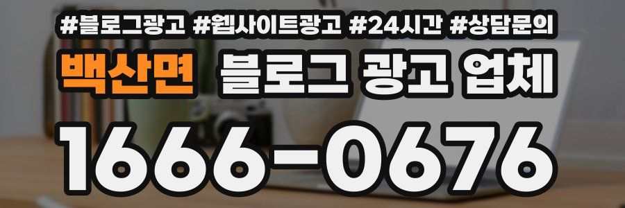 백산면 블로그 광고 업체