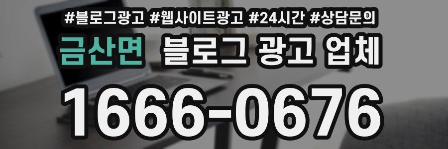 금산면 블로그 광고 업체