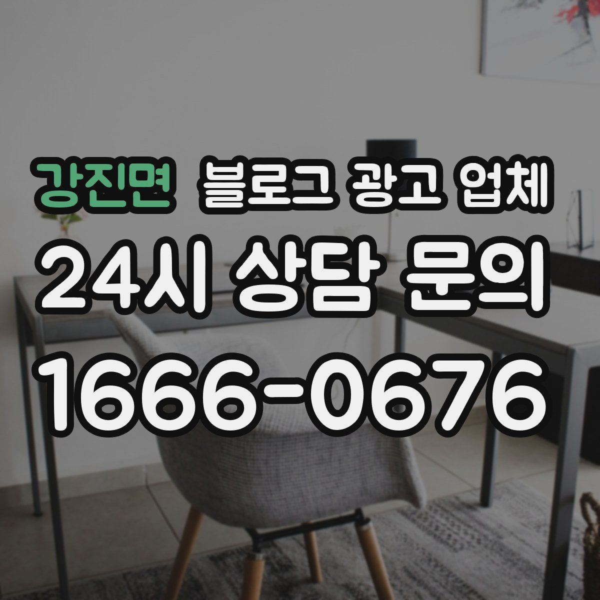 강진면 블로그 광고 업체