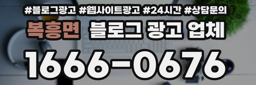 복흥면 블로그 광고 업체