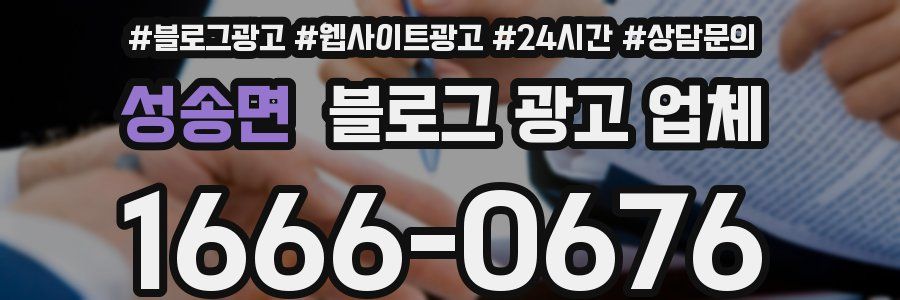 성송면 블로그 광고 업체