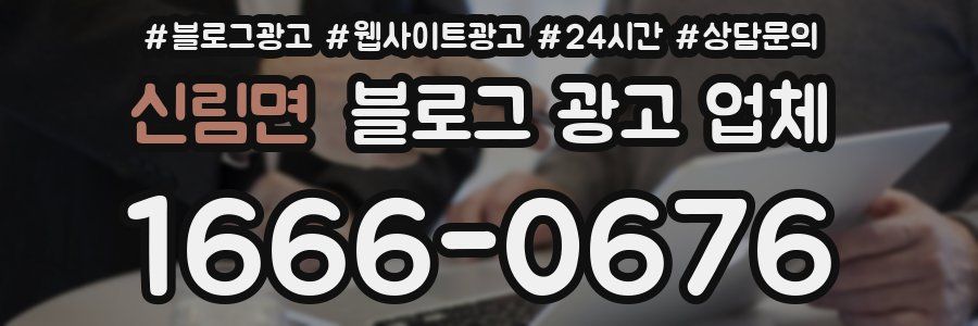 신림면 블로그 광고 업체