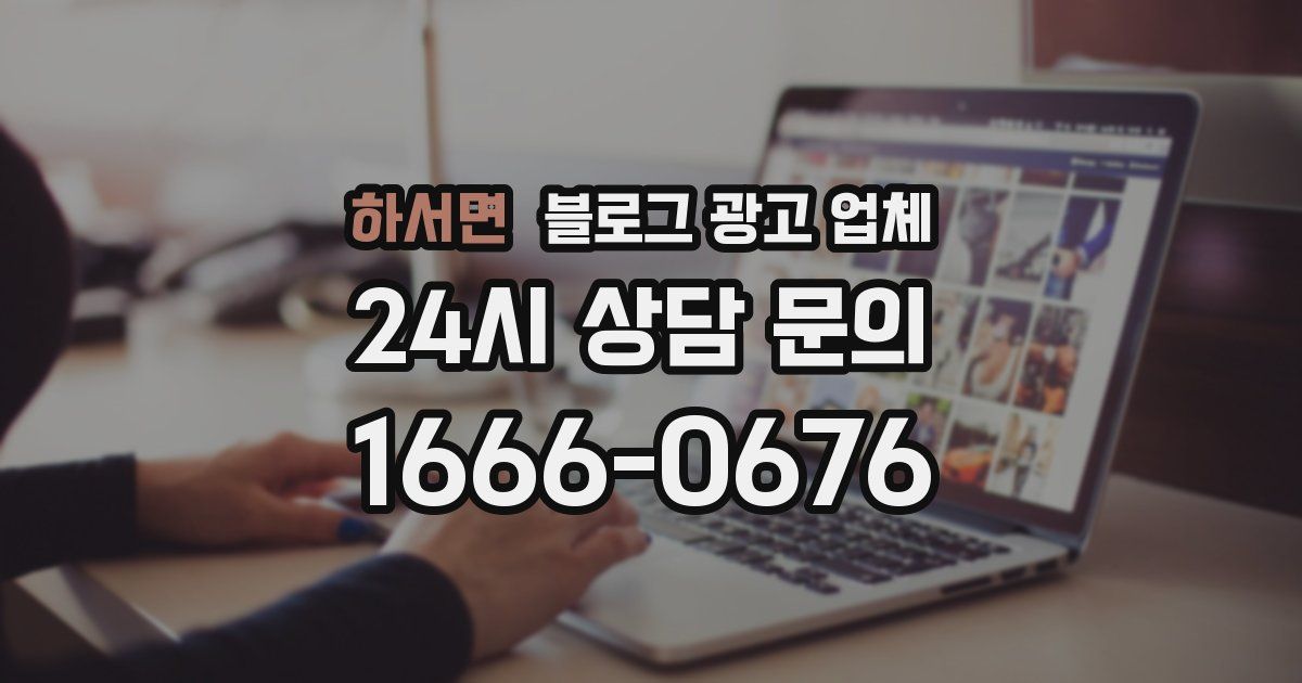 하서면 블로그 광고 업체