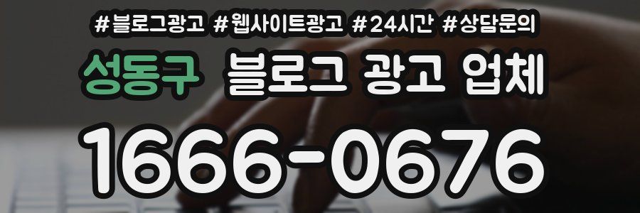 성동구 블로그 광고 업체