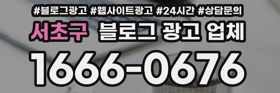 서초구 블로그 광고 업체