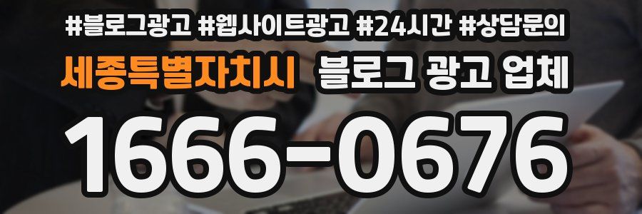 세종특별자치시 블로그 광고 업체