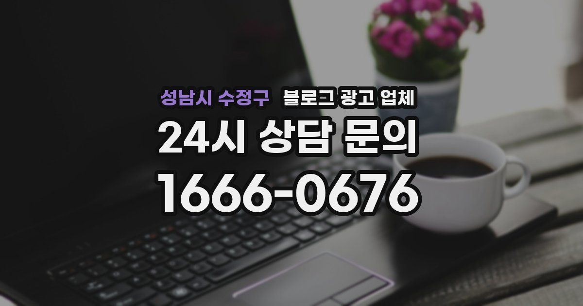 성남시 수정구 블로그 광고 업체