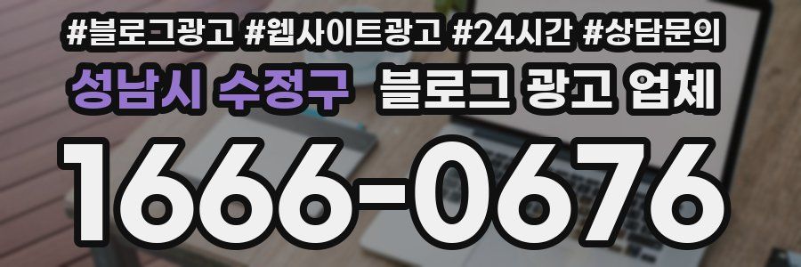 성남시 수정구 블로그 광고 업체