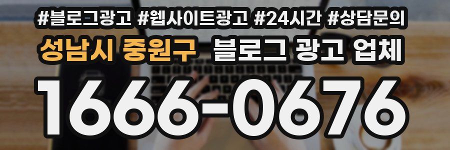 성남시 중원구 블로그 광고 업체
