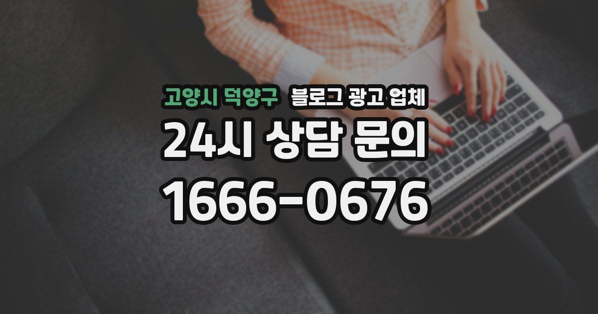 고양시 덕양구 블로그 광고 업체
