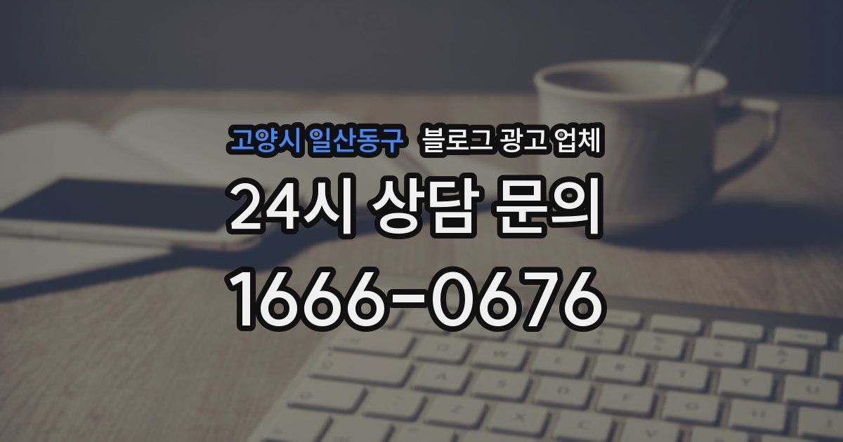 고양시 일산동구 블로그 광고 업체