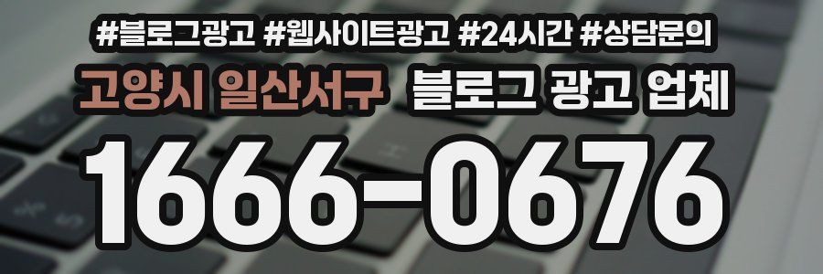고양시 일산서구 블로그 광고 업체
