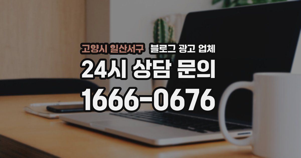 고양시 일산서구 블로그 광고 업체