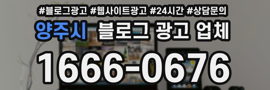 양주시 블로그 광고 업체