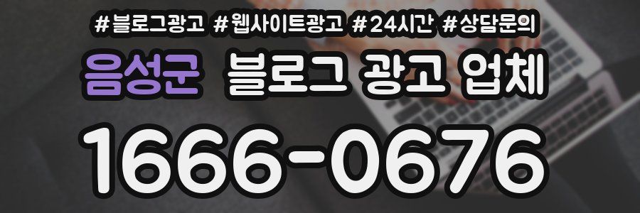음성군 블로그 광고 업체