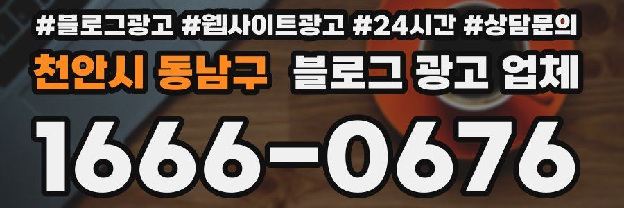 천안시 동남구 블로그 광고 업체
